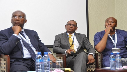 (L-r): Dr. Ernest Ndukwe, chairman, Openmedia Group, Maurice Newa, Airtel’s chief commercial officer, represented Segun Ogunsanya, MD/CEO of Airtel Nigeria with Jason Njoku, founder & CEO, Iroko Partners, at the 2014 Mobile West Africa Conference in Lagos.